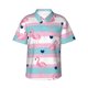 thumbnail image 1 of Fotbe Flamingo1 Camisa Hawaiana para Hombre Unisex – Camisa Casual de Verano con Botones de Manga Corta de Algodón y Lino,XX-Large, 1 of 7