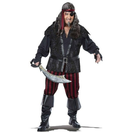 Ruthless Pirate Rogue Men's Plus Size Adult Halloween Costume,