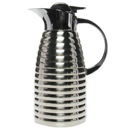 Service Ideas 1.5 Liter Thermal Carafe Beehive Style Stainless Steel Insulated Drink Server Hot
