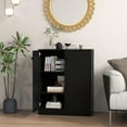 thumbnail image 2 of LOKO 2-Door Storage Cabinet, Modern Floor Cabinet with 3-Tier Shelf, Freestanding Side Cabinet with Anti-Toppling Device, Storage Organizer for Living Room, Kitchen, Dining Room, Entryway (Black), 2 of 18
