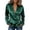 Green, variant on Women's Elegant Cowl Neck Satin Blouse Long Sleeve Office Work Shirt Silk Top