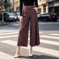 thumbnail image 2 of SBYOJLPB Women's Wide-leg Pants Solid Color Loose Casual Comfortable High-waisted Trousers, 2 of 7