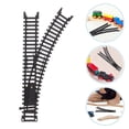 thumbnail image 5 of 2 pares de accesorios de vías de tren Vías de tren de plástico Modelo de juguete de construcción de ferrocarril Vías de ferrocarril para niño niña Árbol de Navidad Mesa de comedor Negro, 5 of 5