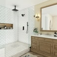 thumbnail image 6 of Casainc Dual Shower Heads Bath Shower Faucet, 2 Modes, 12", 1.8 GPM, Fixed Mount Showerhead & Handheld Shower, 1 Piece, 1 Pack, 6 of 9