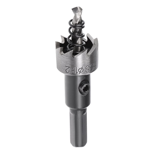 Uxcell HSS Sierra de corona broca abridora cortadora para acero inoxidable aleación metal 18.2mm