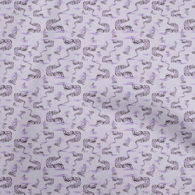 oneOone Polyester Spandex Amethyst Fabric Sea Craft Projects Decor Fabric Printed By The Yard 56 Inch Wide