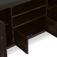 thumbnail image 3 of Simpli Home Simpli Home Carlton 54 inch Wide Solid Wood Transitional TV Stand in Tobacco Brown For TVs up to 60 inches, 3 of 11