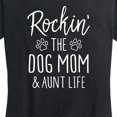thumbnail image 3 of Instant Message - Rockin The Dog Mom And Aunt Life - Women's Short Sleeve Graphic T-Shirt, 3 of 6