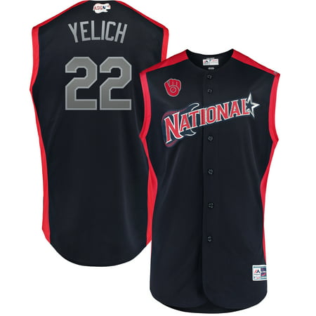 Christian Yelich National League Majestic 2019 MLB All-Star Game Workout Player Jersey -