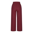 thumbnail image 5 of Admvng Pants for Women Fashion Spring and Summer Versatile Wide Leg Solid Color Lace Up Wide Leg Pants S-3XL, 5 of 6