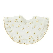 New Baby Feeding Drool Bib Lace Floral Infants Saliva Towel Soft Cotton Burp Cloth For Newborn Toddler Kids Bibs Korean Style Printing style 04