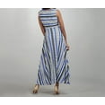 thumbnail image 2 of K. Jordan Women's Multi-Stripe Woven Maxi Dress in Blue-Multi - M, 2 of 3