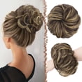 thumbnail image 2 of Messy Bun Beach Blonde Hair Piece Human Hair Blonde – Natural Soft Updo Look, Secure & Lightweight Hair Bun Extensions For Women, messy bun hair piece, 2 of 10