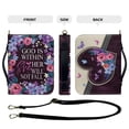 thumbnail image 5 of Kuiaobaty Heart Butterfly Flower Print Faux Leather Bible Cover for Men Women, God is Within Her Large Capacity Bible Book Cover Church Bag Carrying Case with Shoulder Strap and Handle, XL, 5 of 7