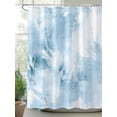 thumbnail image 2 of Abstract Art Shower Curtain, Light Blue White Dreamy Watercolor Modern Art Waterproof Shower Curtain Set with 12 Hooks Lightweight Washable Fabric Shower Curtains for Bathroom 60x72 Inches, 2 of 6