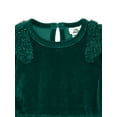 thumbnail image 4 of Wonderluxe Baby Girls' Long Sleeve Velvet Dress, 3-Piece Set, Sizes 0-3M-24M, 4 of 7