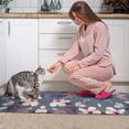 thumbnail image 3 of Pioneer Flower Floral Print Pattern Kitchen Rugs Sets Of 2,Anti Fatigue Kitchen Mat Rugs Non Slip Washable,Decorative Kitchen Floor Mats for Kitchen,Sink,Laundry,17"x30"+17"x47", 3 of 7