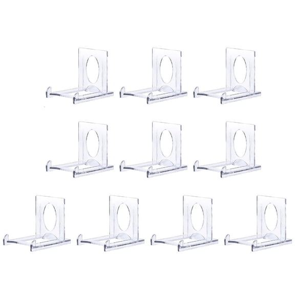Osdhezcn 10pcs Mini Acrylic Plate Stands Multipurpose Display Holder Adjustable for Picture Plate Easels Display Stands
