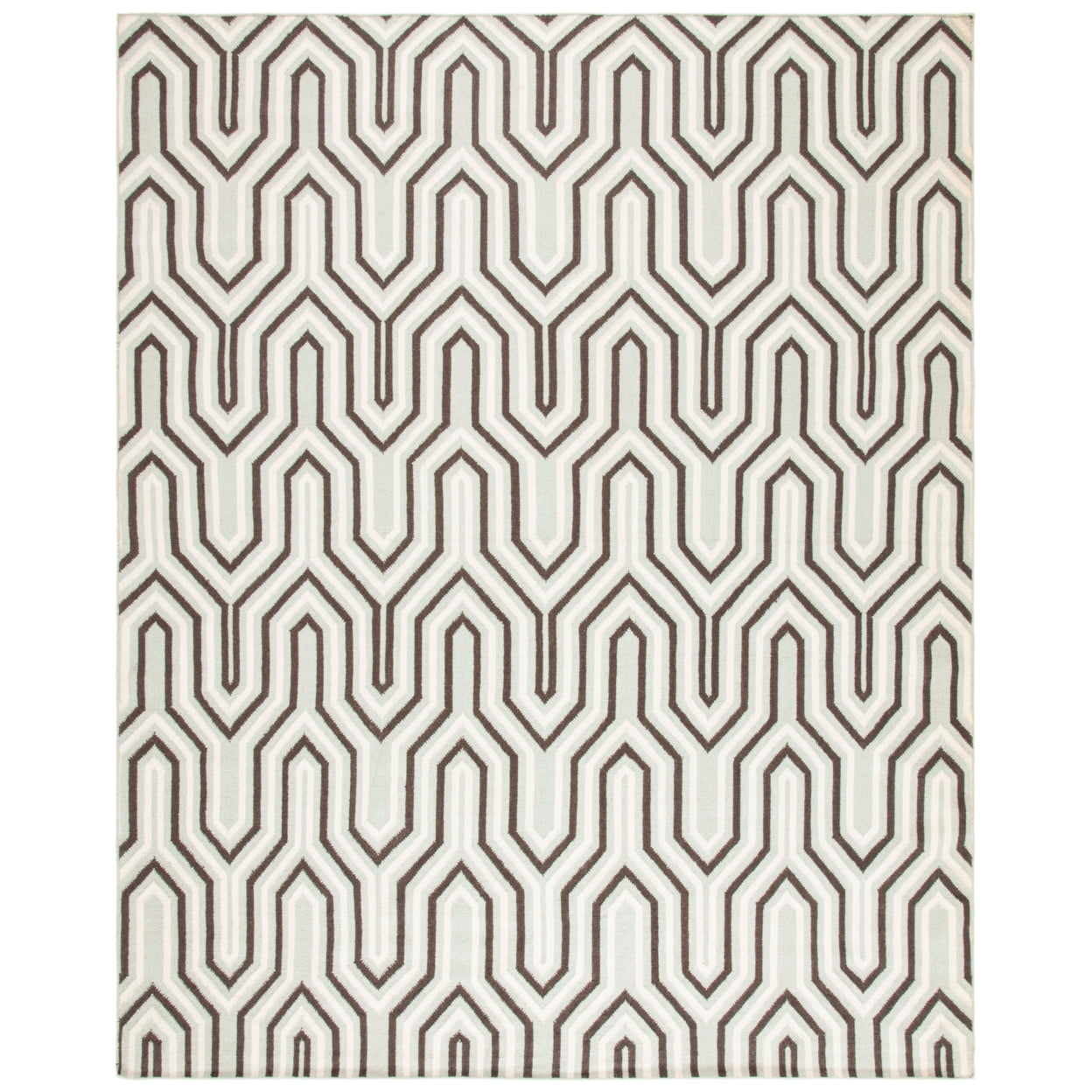 SAFAVIEH Dhurries Windsor Geometric Area Rug, Grey/Multi, 5' x 8'