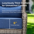 thumbnail image 6 of Jentlehouse 5 Pieces Outdoor Patio Furniture Set,Wicker Rattan Patio Sofa Set with Swivel Chairs,2-Tier Table and Side Table,Outdoor Conversation Set for Poolside Balcony Backyard Porch, 6 of 11