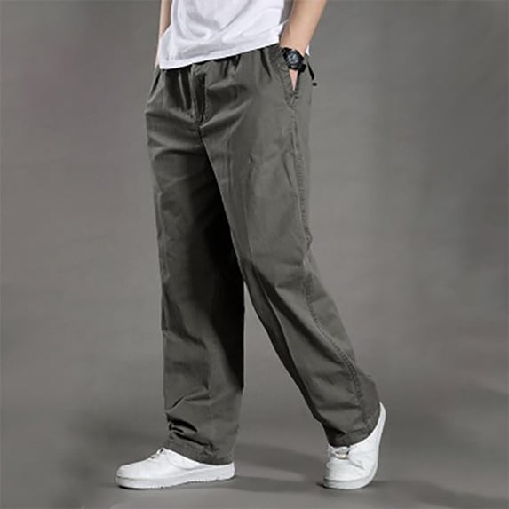Todqot Men's Cargo Pants- Multiple Pockets Slim Fit Stretch Abrasion Resistant Plus Size Big and Tall Casual Straight Leg Pants Army Green XXXXXL