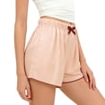 thumbnail image 7 of Amidoa Solid Color Girl Shorts Elastic Waist Cotton Casual Summer Shorts,Beige,13-14Years, 7 of 7