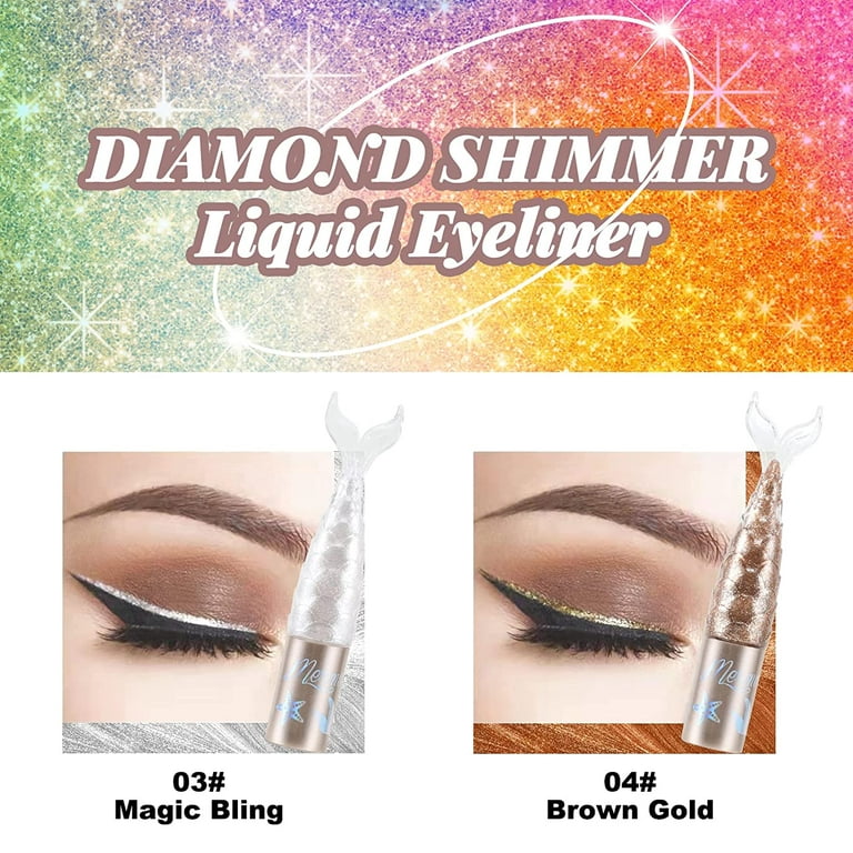 Double Ended Eyeshadow - Eyeliner Metallic Shimmer Glitter Liquid eyeshadow  Kohl