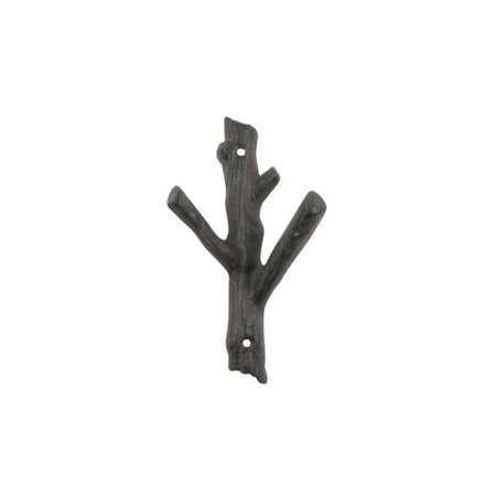 

Handcrafted Model Ships k-9015A-cast-iron 7.5 x 2 x 4 in. Cast Iron Tree Branch Double Decorative Metal Wall Hooks