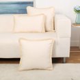 thumbnail image 5 of 2pcs Solid color linen pillow cover-suitable for sofa, bedroom and cycling.-white-45*45cm-white, 5 of 5