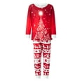 thumbnail image 2 of Nituyy Matching Family Pajamas Sets Long Sleeve Christmas Reindeer Plaid Pjs Striped Women Holiday Sleepwear Homewear, 2 of 10