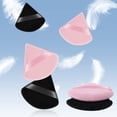 thumbnail image 4 of 6 PCS Powder Puffs, Pure Cotton Soft Triangle Wedge Makeup Powder Puff for Loose Powder Mineral Powder Body Powder Cotton Velour Cosmetic Foundation Sponge Makeup Tool (3 Black + 3 Powder), 4 of 5