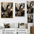 thumbnail image 4 of Designart "Gold Black Journey Through Marble III" Abstract Marble Canvas Art Print, 4 of 5