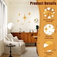 thumbnail image 4 of Kabuer Plastic Mid-Century Starburst Wall Accent Decor, Gold, 6 Pack, 4 of 7
