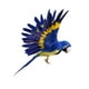 thumbnail image 5 of Juguete de decoración de jardín de estatuil de taxidermia de de loro realista de pájaro artificial Parrot Blue Sunnimix Decoración de pájaro artificial, 5 of 6