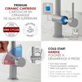 thumbnail image 4 of Stylish Single Handle 9-inch Stainless Steel Pull Down Dual Function Bathroom Faucet B-114S, 4 of 13