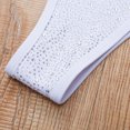thumbnail image 7 of Women Swimsuits Embroidered Bandeau Boho Chic Bikini Top Bathing Suit,White,M, 7 of 7