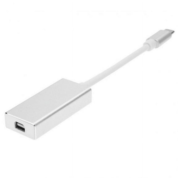 JSER USB-C USB 3.1 Type C to Mini DisplayPort DP 1080p HDTV Adapter Cable with Silver Case for Laptop Macbook