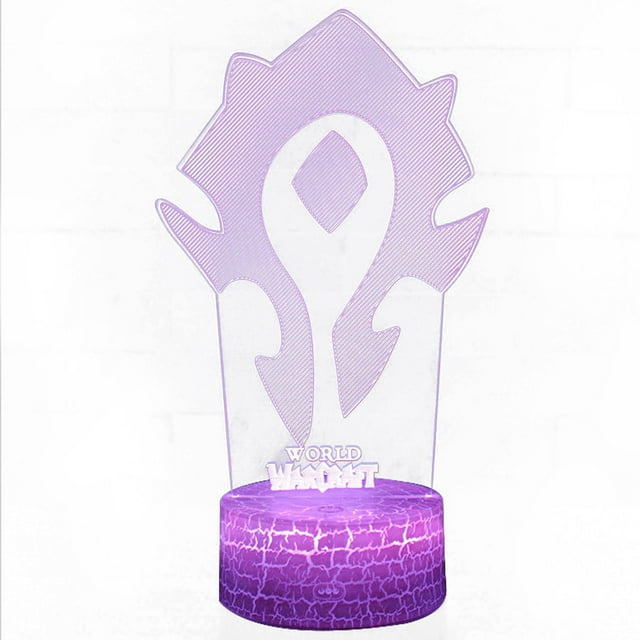 Luz nocturna LED 3D que cambia de color de World of Warcraft para niños