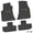 Black w/ Lime Insert, variant on Flextread Floor Mats for 11-24 Dodge Challenger RWD - Mopar Licensed Factory Fit - Black w/ Purple Scat Pack Insert - Custom Vintage - 100% Made in USA