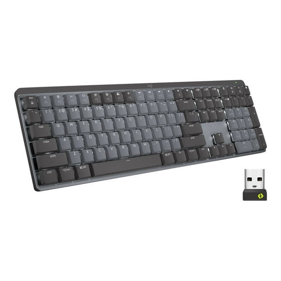 Logitech MX Mechanical Wireless Keyboard - Keyboard - backlit - wireless - 2.4 GHz, Bluetooth LE - key switch: GL Clicky