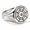 Silver, variant on Men's Spider Web Signet Ring, Stainless Steel Gothic, 15mm Face, US Sizes 7-12, Gift for Him