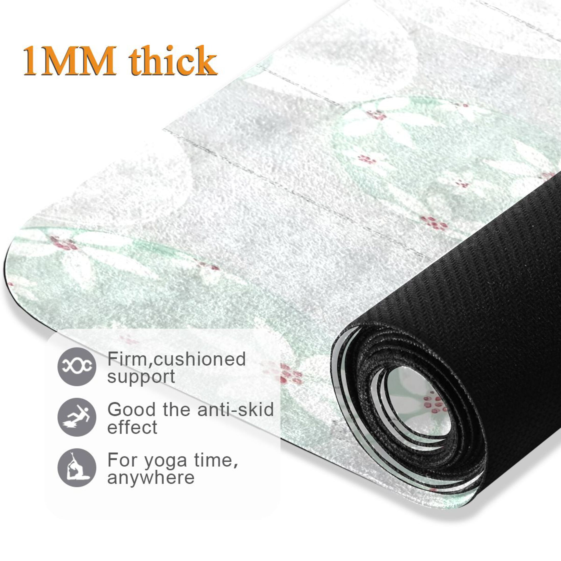 BZSMCE Yoga Mat Women Fitness Mat Flower Bubble Pattern