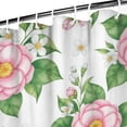thumbnail image 3 of Pioneer Flower Floral Print Pattern Shower Curtain 84"x72", Bathroom Decorative Shower Curtain Set with 12 Hooks, Waterproof Washable, 3 of 6