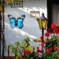 thumbnail image 5 of Decoración de pared de mariposa de Metal, escultura artística de pared de vidrio para exteriores, cielo, decoración de jardín, hogar y jardín, 5 of 5