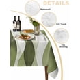 thumbnail image 2 of Sage Green Stripes Table Cloth, Retro Farmhouse Abstract Ripple Waterproof Tablecloth for Square Tables, Reusable Washable Fabric Table Cover for Restaurant Kitchen Dining Tables 60"x60", 2 of 6