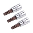 thumbnail image 5 of Uxcell 1/4" Drive x T30 Torx Bit Socket, Puntas de acero S2, Sockets CR-V de 38 mm de longitud (Solo para uso manual) Paquete de 3, 5 of 5