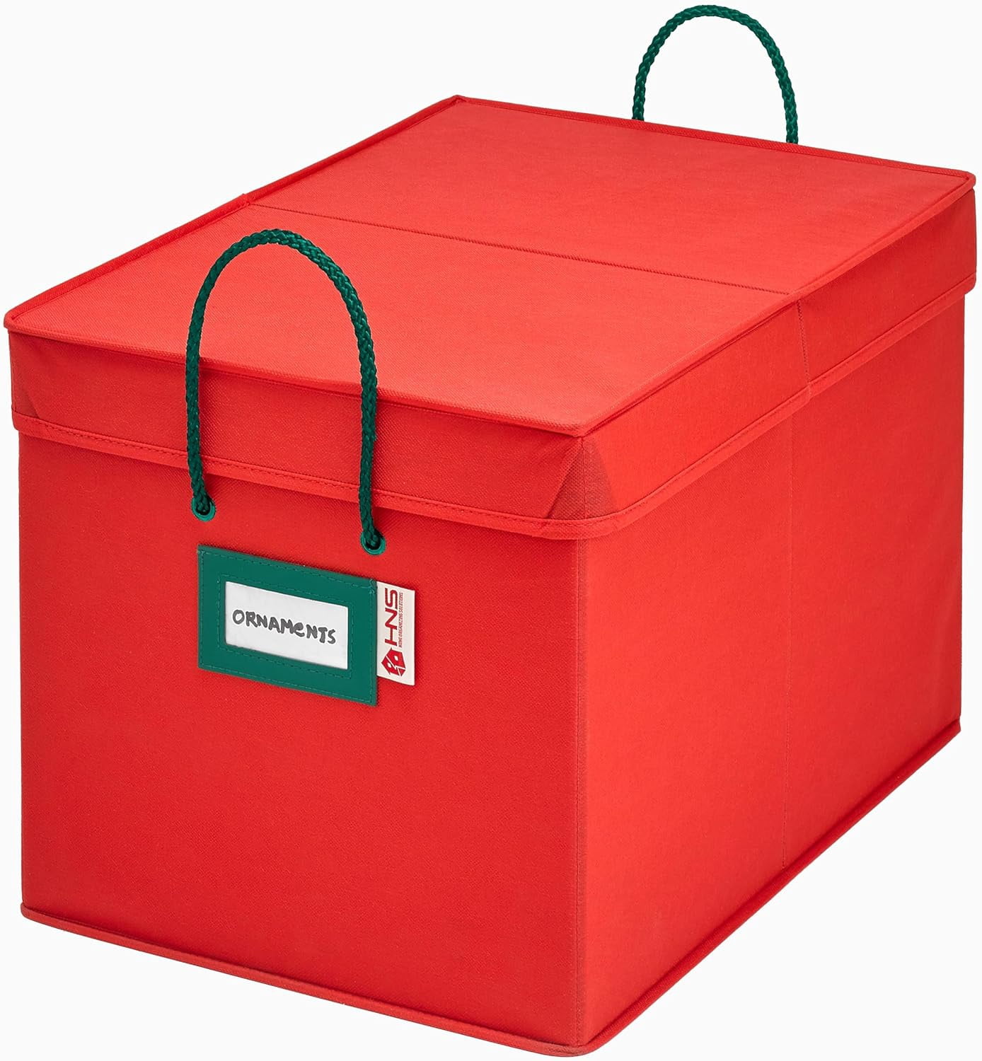 Hold N' Storage Under Bed Christmas Ornament Storage Box with Dividers and Trays - Fits Up to 96 - 3" Ornaments - Red