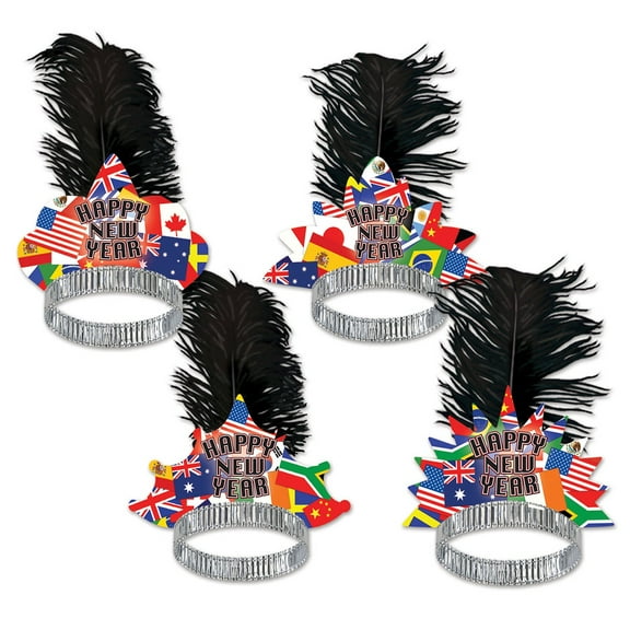 Beistle Club Pack of 50 International "Happy New Years" Legacy Party Favor Tiaras