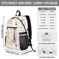 thumbnail image 3 of JIALIOU 14" Laptop Backpack Waterproof Airline Approved Stylish Casual Daypack for Travel Business College Work, Pastel Hand Drawn Flower, 3 of 8
