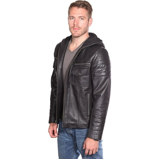 MASON & COOPER MEN'S FLYNN LEATHER QUILTED JACKET - Walmart.com